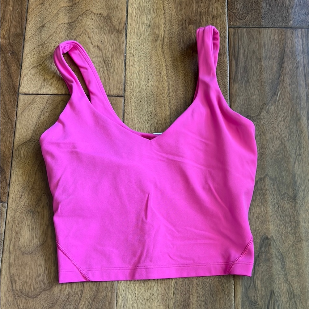 Lululemon Athletica Bright Pink Crop Top